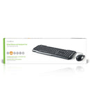 Nedis KBMC100BKFR Set Bedrade Muis En Toetsenbord 800-dpi Muis Franse Indeling