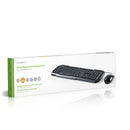 Nedis KBMC100BKFR Set Bedrade Muis En Toetsenbord 800-dpi Muis Franse Indeling