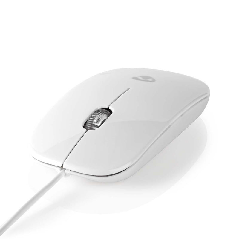 Nedis MSWD200WT Bedrade Muis 1000 Dpi 3-knops Wit