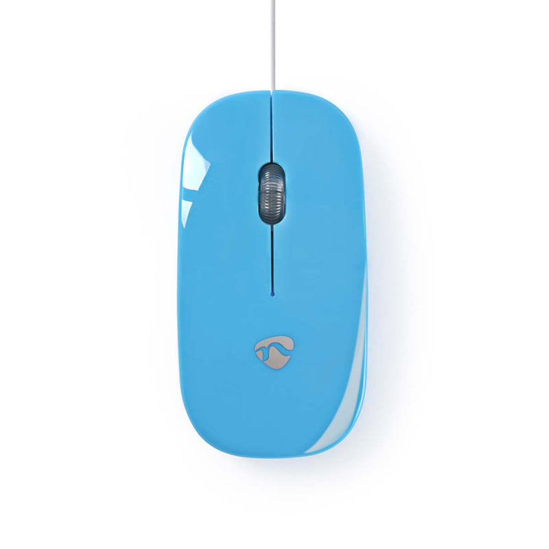 Nedis MSWD200BU Bedrade Muis 1000 Dpi 3-knops Blauw