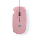 Nedis MSWD200PK Bedrade Muis 1000 Dpi 3-knops Roze