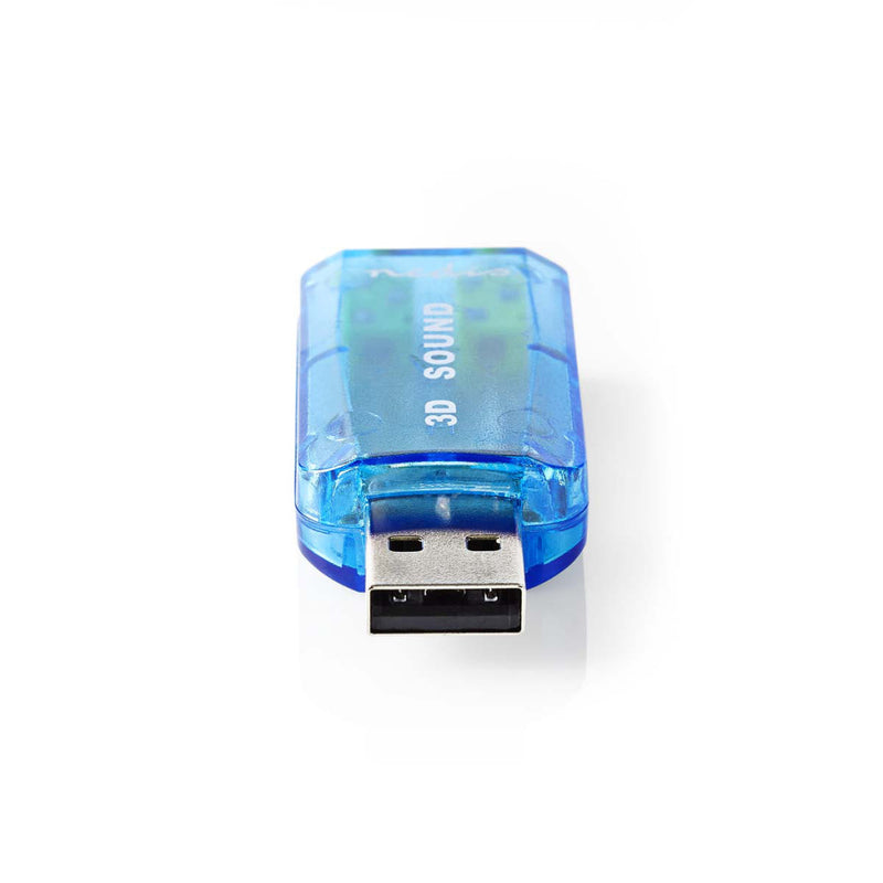 Nedis USCR10051BU Geluidskaart 3d-sound 5.1 Usb 2.0 Dubbele 3,5 Mm Connector