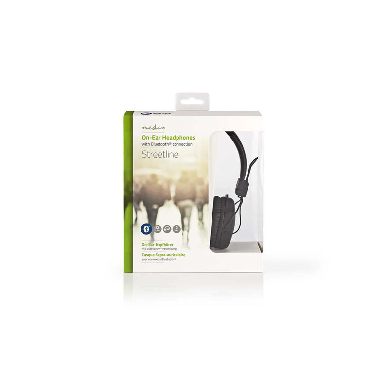 Nedis HPBT1100BK Draadloze Hoofdtelefoon Bluetooth® On-ear Opvouwbaar Zwart