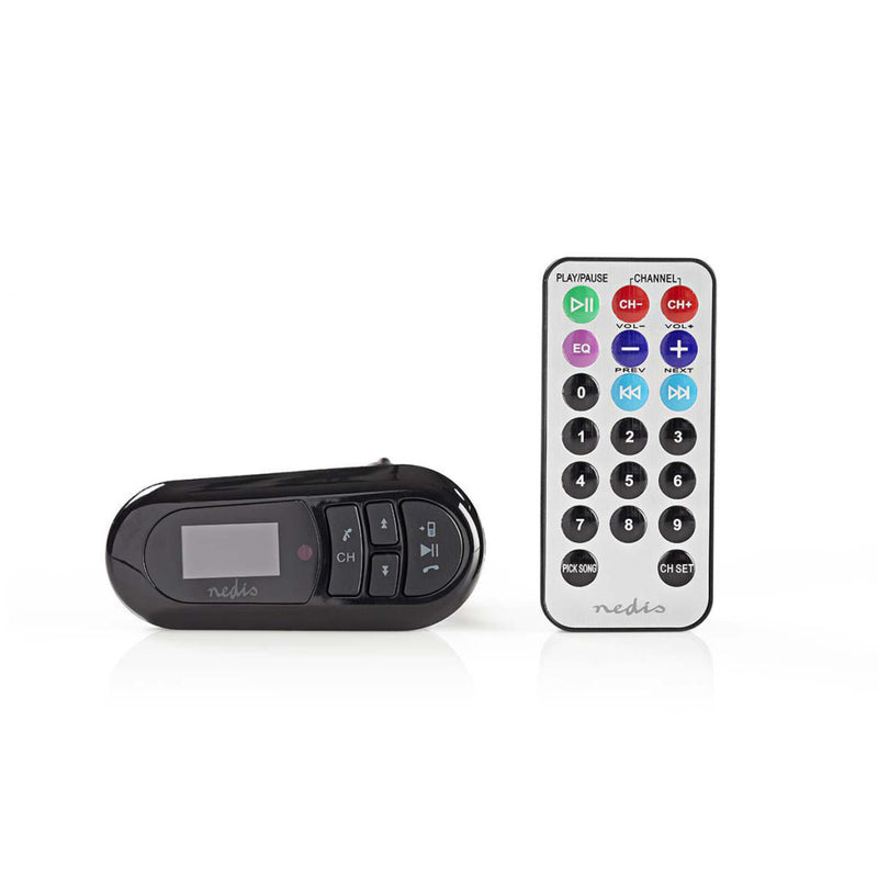 Nedis CATR100BK Auto-fm-zender Bluetooth&reg; Microsd-kaartsleuf Handsfree Bellen