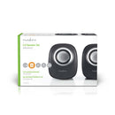 Nedis CSPR10020BK Pc-luidspreker 2 12 W 3,5 Mm Jack Zwart / Zilver