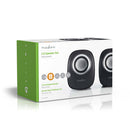 Nedis CSPR10020BK Pc-luidspreker 2 12 W 3,5 Mm Jack Zwart / Zilver