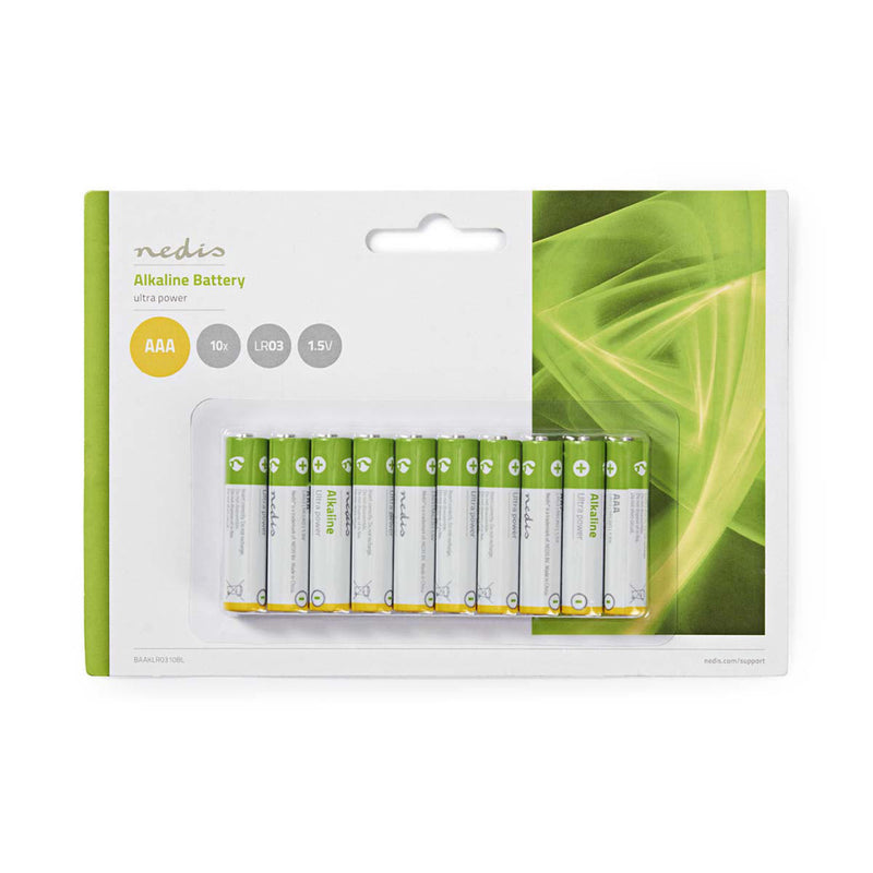 Nedis BAAKLR0310BL Alkaline Batterij Aaa 1,5 V 10 Stuks Blister