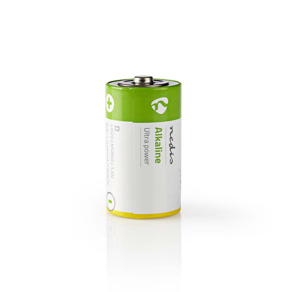 Nedis BAAKLR202BL Alkaline Batterij D 1,5 V 2 Stuks Blister