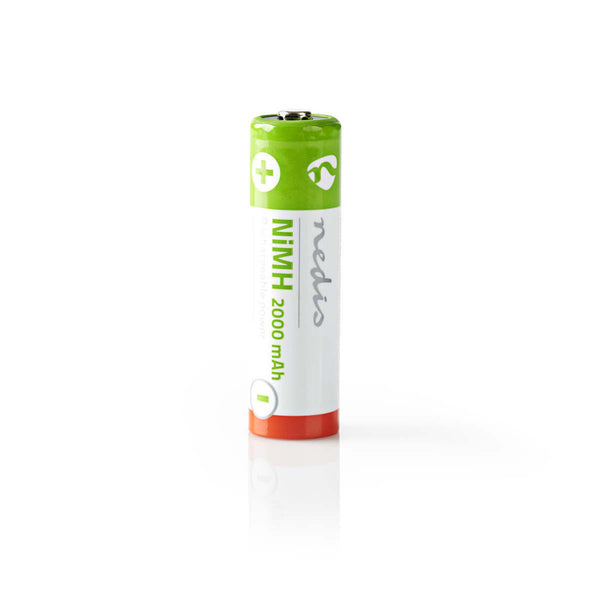 Nedis BANM20HR64B Oplaadbare Nimh Batterij Aa 1,2 V 2000 Mah 4 Stuks Blister