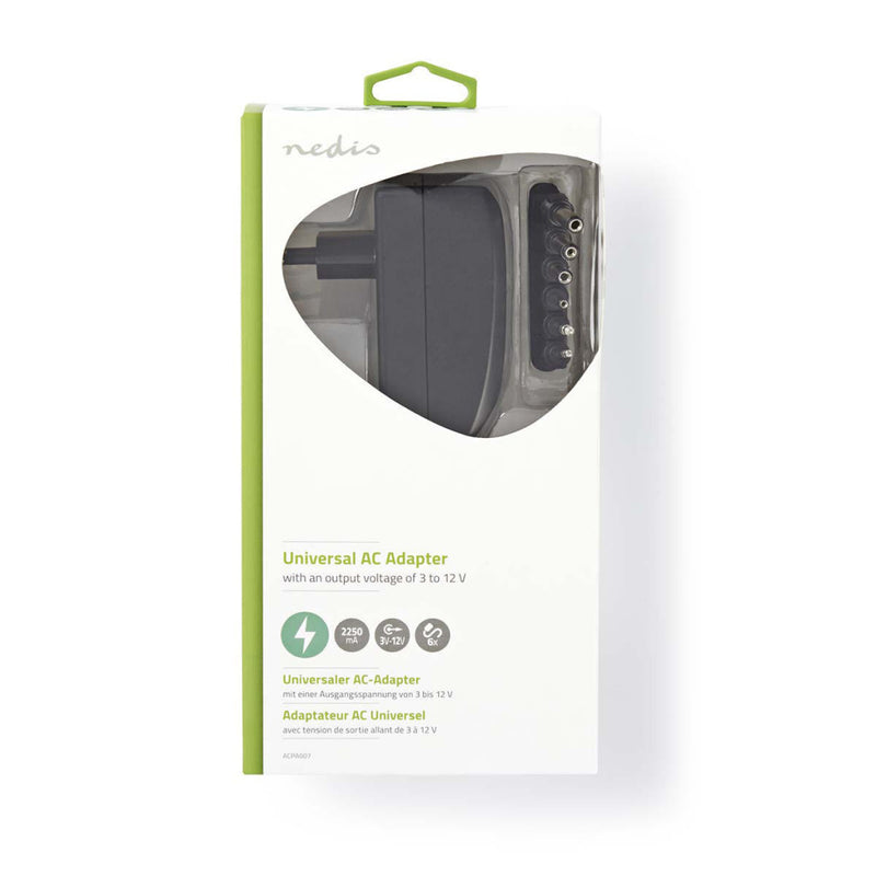 Nedis ACPA007 Universele Ac-voedingsadapter 3/4,5/6/7,5/9/12 V Dc 2,25 A