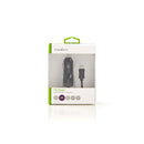 Nedis CCHAC300ABK Auto-oplader 3,0 A Vaste Kabel Usb-c? Zwart