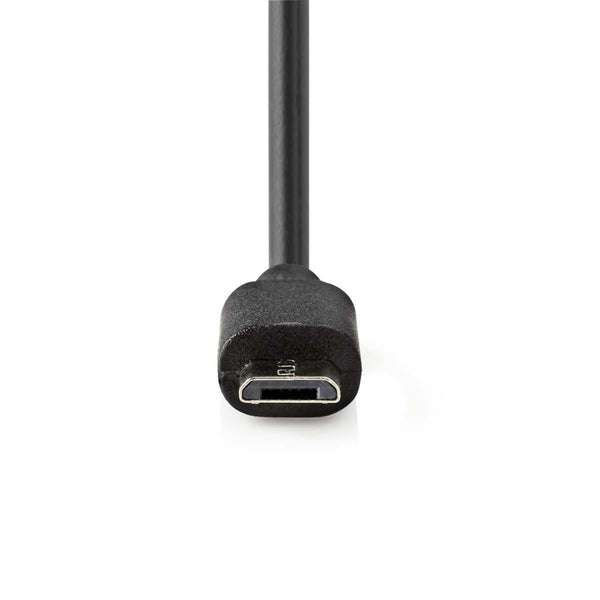 Nedis CCHAM240ABK Auto-oplader 2,4 A Vaste Kabel Micro-usb Zwart