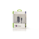 Nedis CCHAM240ABK Auto-oplader 2,4 A Vaste Kabel Micro-usb Zwart