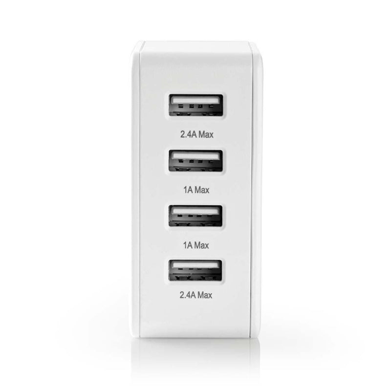 Nedis WCHAU481AWT Wandoplader 4,8 A 4 Uitgangen Usb-a Wit