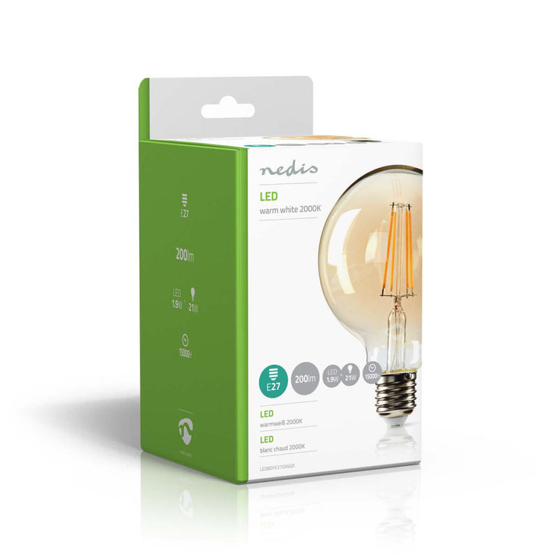 Nedis LEDBDFE27G95GD Retro Led-gloeilamp E27 G95 2,8 W 200 Lm