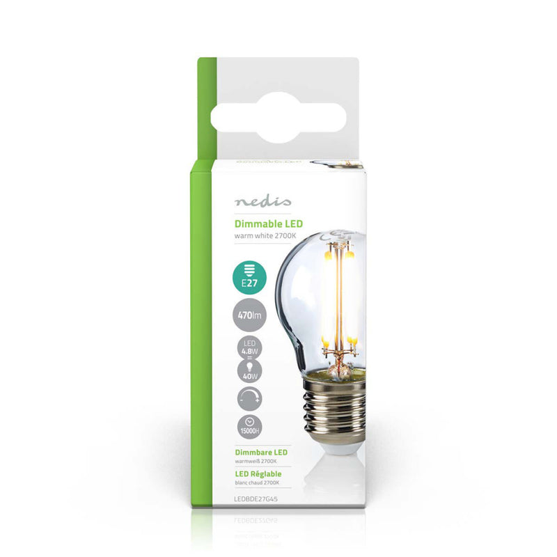 Nedis LEDBDE27G45 Retro Led-gloeilamp E27 G45 4,8 W 470 Lm