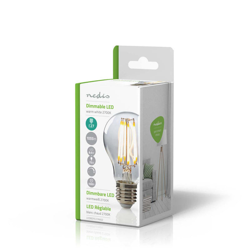 Nedis LEDBDFE27A602 Dimbare Retro Led-gloeilamp E27 A60 8,6 W 1055 Lm