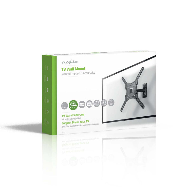 Nedis TVWM1450BK Full-motion Tv-muurbeugel 37 - 70&quot; Max. 35 Kg 2 Scharnierpunten