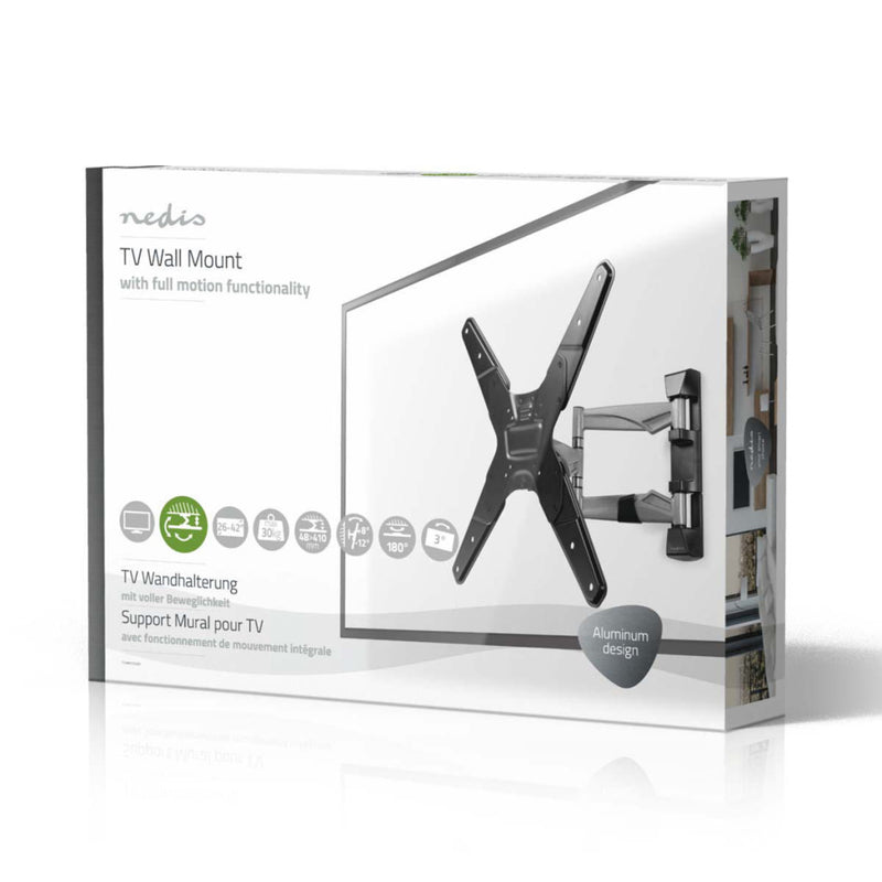 Nedis TVWM5530BK Full-motion Tv-muurbeugel 26 - 42&quot; Max. 30 Kg 3 Scharnierpunten