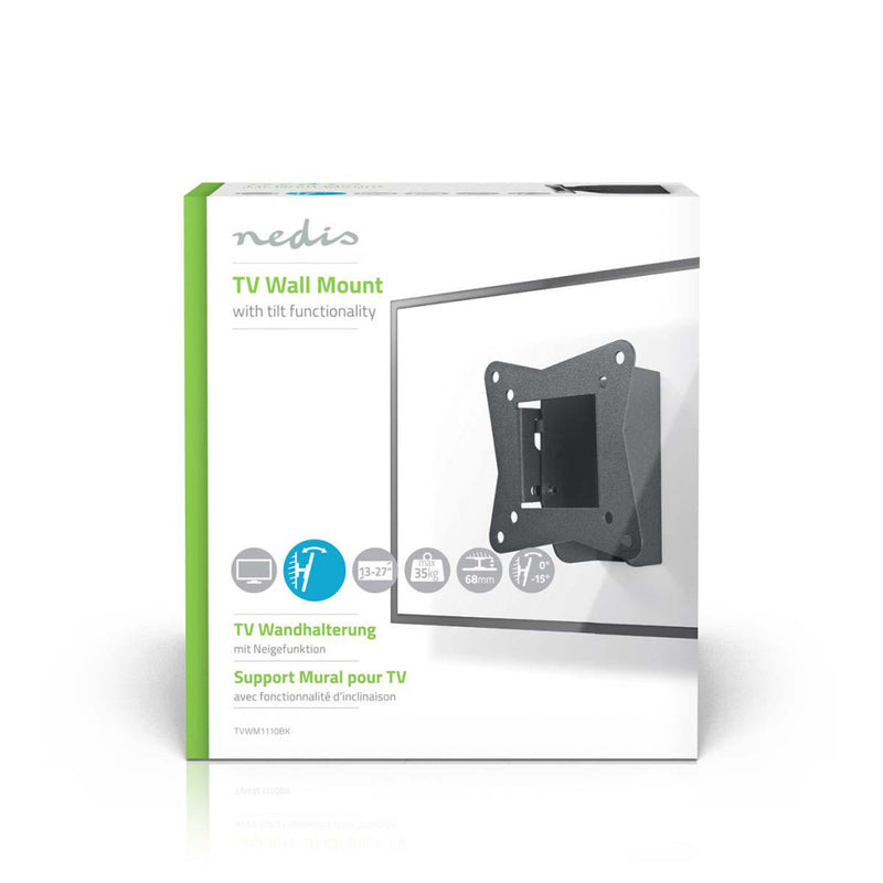 Nedis TVWM1110BK Kantelbare Tv-muurbeugel 13 - 27&quot; Max. 30 Kg Kantelhoek 15&deg;