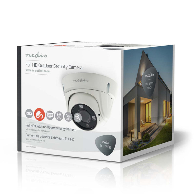Nedis AHDCDW20WT Cctv-beveiligingscamera Dome Full Hd Voor Gebruik Met Analoge Hd-dvr