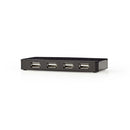 Nedis UHUBU2730BK Usb-hub 7-poorts Gevoed Over Usb 2.0 Afzonderlijke Voeding