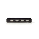 Nedis UHUBU2730BK Usb-hub 7-poorts Gevoed Over Usb 2.0 Afzonderlijke Voeding