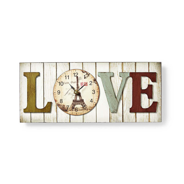 Nedis CLWA001WDL40 Houtstijl Wandklok In Lijst Model &#039;love&#039;