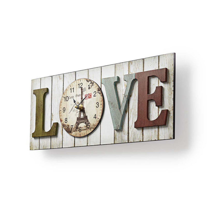 Nedis CLWA001WDL40 Houtstijl Wandklok In Lijst Model &#039;love&#039;
