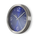 Nedis CLWA010MT30BU Ronde Wandklok Diameter 30 Cm Blauw & Roestvrijstaal