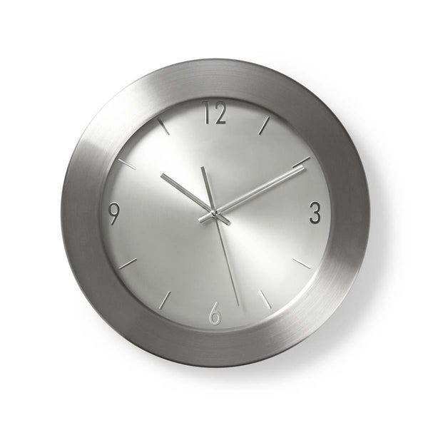 Nedis CLWA011MT35AL Ronde Wandklok Diameter 35 Cm Roestvrij Staal