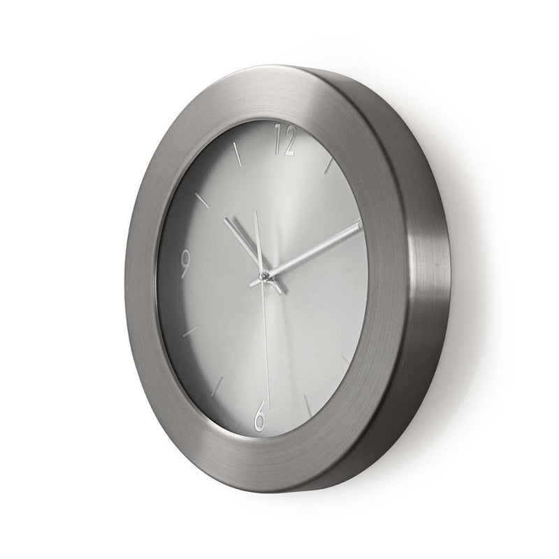 Nedis CLWA011MT35AL Ronde Wandklok Diameter 35 Cm Roestvrij Staal