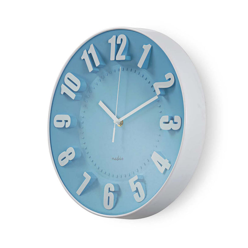 Nedis CLWA012PC30BU Ronde Wandklok Diameter 30 Cm Blauw