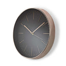 Nedis CLWA013PC30BK Ronde Wandklok Diameter 30 Cm Zwart & Roze-goud