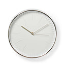 Nedis CLWA013PC30SR Ronde Wandklok Diameter 30 Cm Wit &amp; Zilver