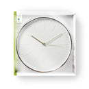 Nedis CLWA013PC30SR Ronde Wandklok Diameter 30 Cm Wit &amp; Zilver