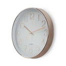 Nedis CLWA015PC30RE Ronde Wandklok Diameter 30 Cm Wit & Metallic