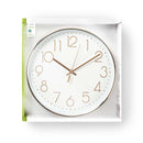 Nedis CLWA015PC30RE Ronde Wandklok Diameter 30 Cm Wit & Metallic
