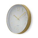 Nedis CLWA015PC30GD Ronde Wandklok Diameter 30 Cm Eenvoudig Te Lezen Cijfers Goud