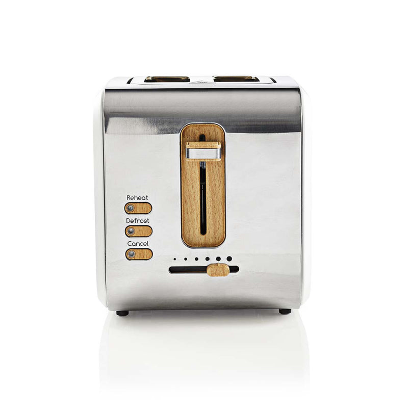 Nedis KABT510EWT Broodrooster 2 Brede Sleuven Soft-touch Wit