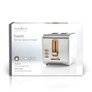 Nedis KABT510EWT Broodrooster 2 Brede Sleuven Soft-touch Wit