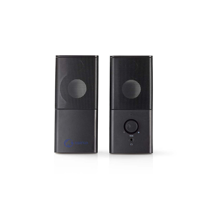 Nedis GSPR10020BK Gaming-luidsprekers 2.0 Over Usb Gevoed 3,5 Mm Jack Rms 6 W
