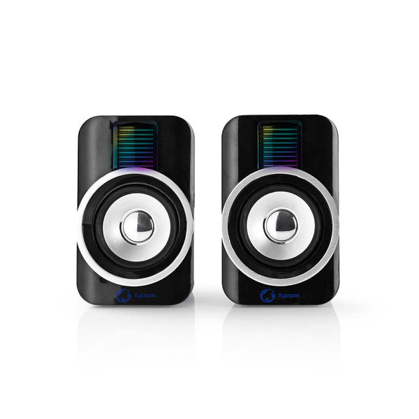 Nedis GSPR20020BK Gaming-luidsprekers 2.0 Rgb Over Usb Gevoed 3,5 Mm Jack Rms 10w