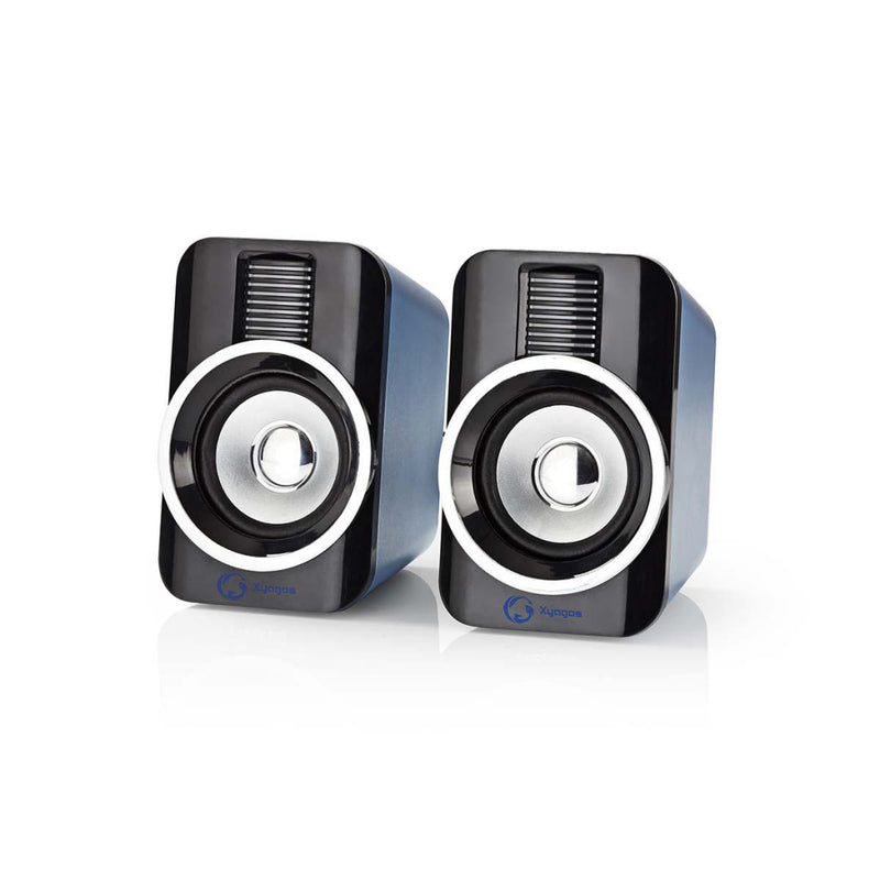 Nedis GSPR20020BK Gaming-luidsprekers 2.0 Rgb Over Usb Gevoed 3,5 Mm Jack Rms 10w