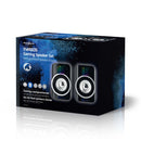 Nedis GSPR20020BK Gaming-luidsprekers 2.0 Rgb Over Usb Gevoed 3,5 Mm Jack Rms 10w