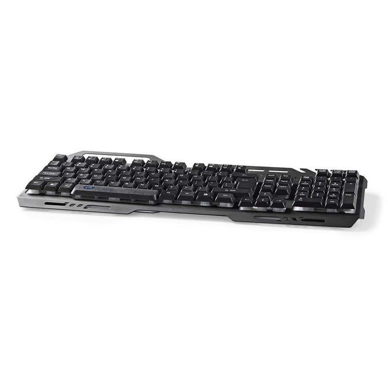 Nedis GKBD200BKUS Gaming-toetsenbord Rgb-verlichting Usb 2.0 Us International Metalen Design