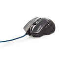 Nedis GMWD200BK Gaming-muis Met Kabel Verlicht 2400 Dpi 7 Knoppen