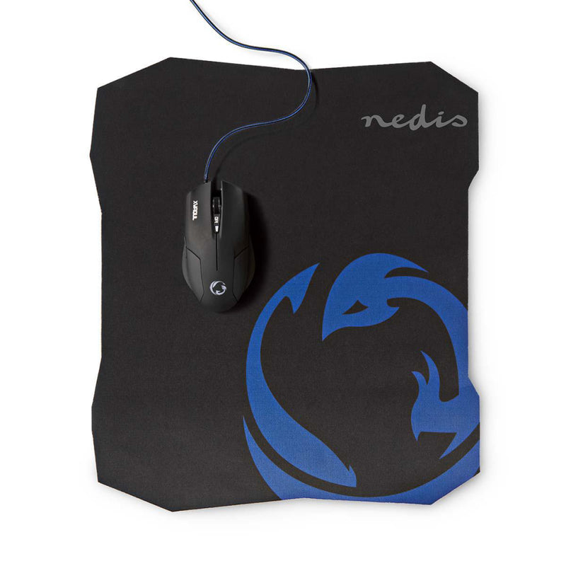Nedis GMMP100BK Gaming-set Muis En Muismat Bedrade Muis 1600 Dpi 6 Knoppen