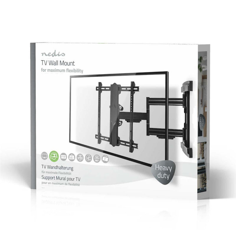 Nedis TVWM6550BK Full-motion Tv-muurbeugel 37 - 80&quot; Max. 50 Kg 3 Scharnierpunten
