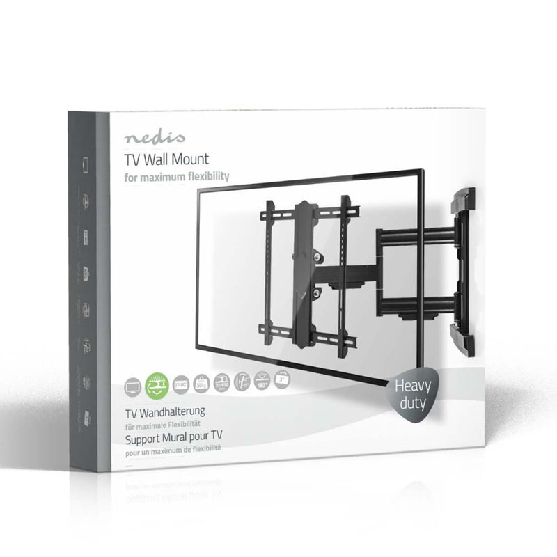 Nedis TVWM6550BK Full-motion Tv-muurbeugel 37 - 80&quot; Max. 50 Kg 3 Scharnierpunten